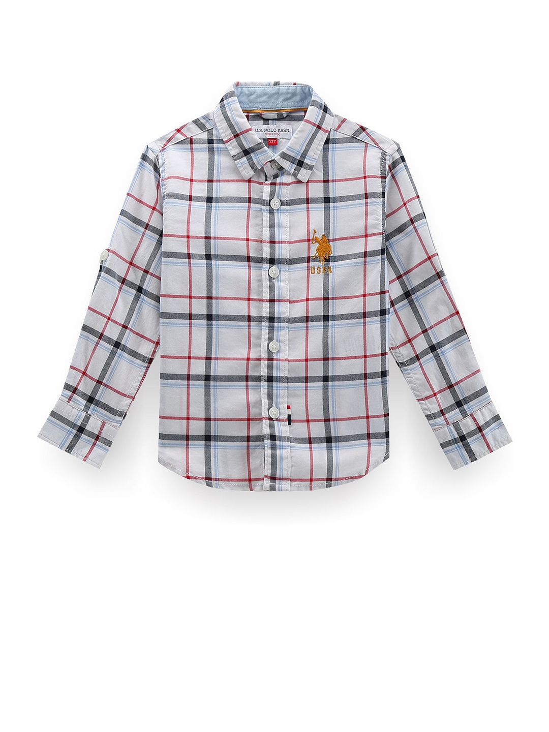 U.S. Polo Assn. Kids Boys Classic Checked Spread Collar Long Sleeves Cotton Casual Shirt, White
U.S. Polo Assn. Kids Boys Classic Checked Spread Collar Long Sleeves Cotton Casual Shirt, White