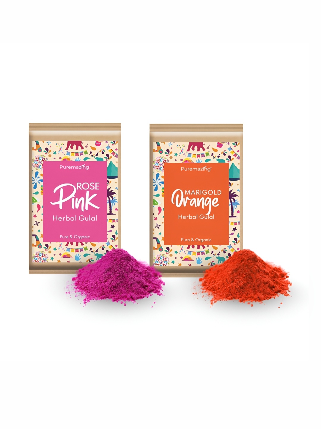 Imvelo Green your hygiene 2-Pcs Pink & Orange-Coloured Scented Non-Toxic Holi Gulal-80g
Imvelo Green your hygiene 2-Pcs Pink & Orange-Coloured Scented Non-Toxic Holi Gulal-80g