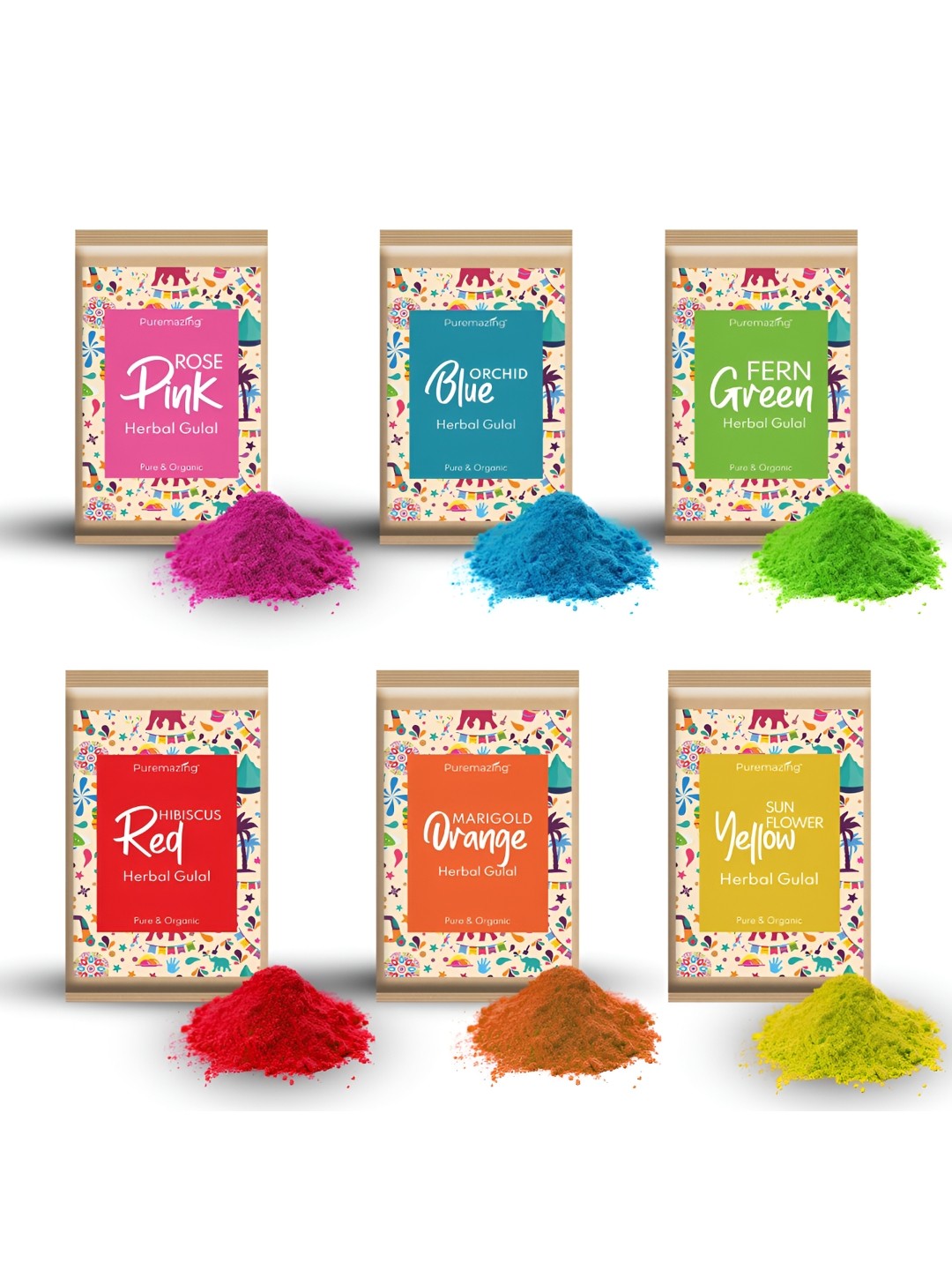 Imvelo Green your hygiene 6-Pcs Green & Blue Scented Non-Toxic Organic Holi Gulal-80g Each, Red
Imvelo Green your hygiene 6-Pcs Green & Blue Scented Non-Toxic Organic Holi Gulal-80g Each, Red