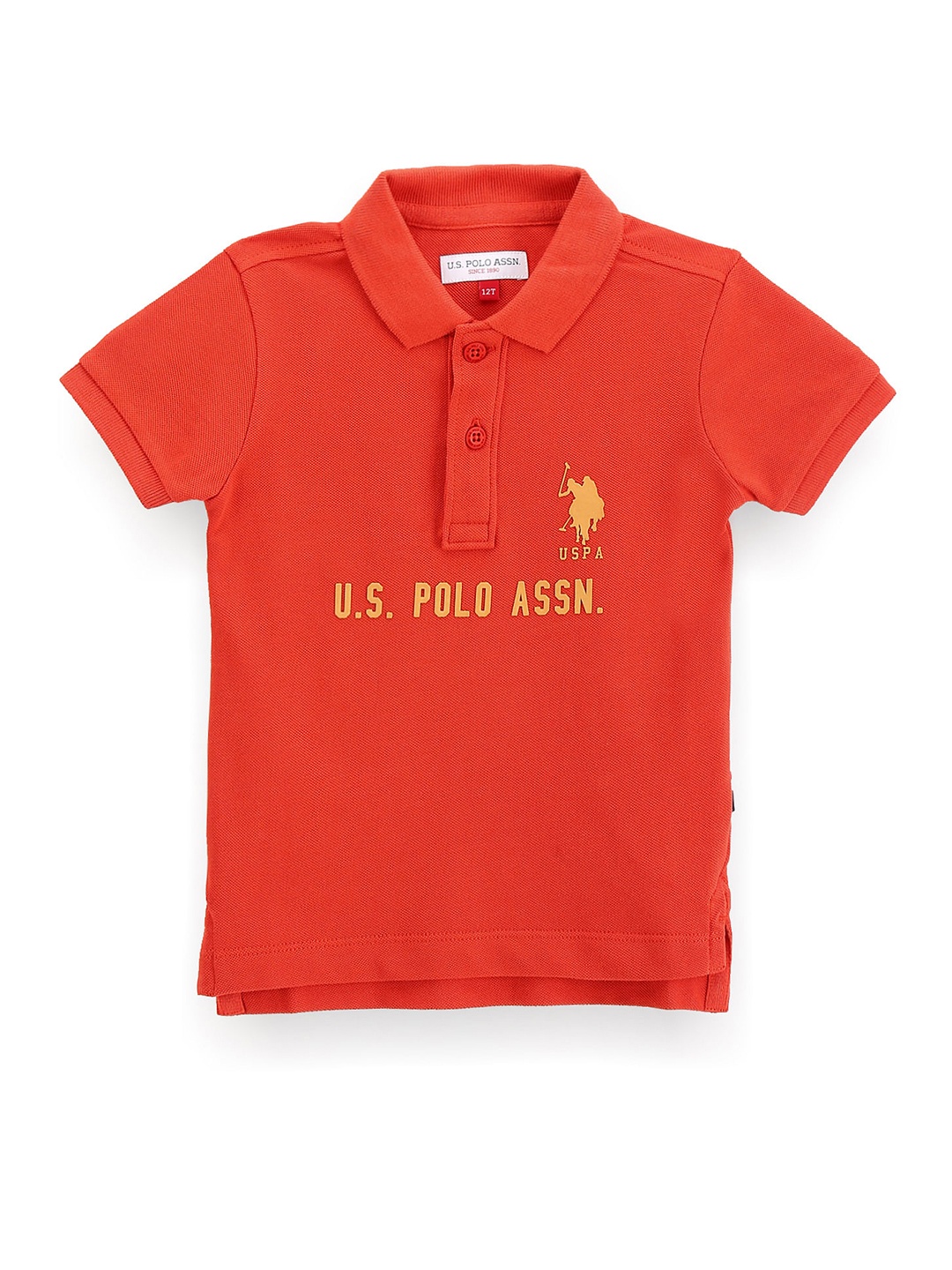 U.S. Polo Assn. Kids Boys Typography Printed Polo Collar Pure Cotton T-shirt, Orange
U.S. Polo Assn. Kids Boys Typography Printed Polo Collar Pure Cotton T-shirt, Orange