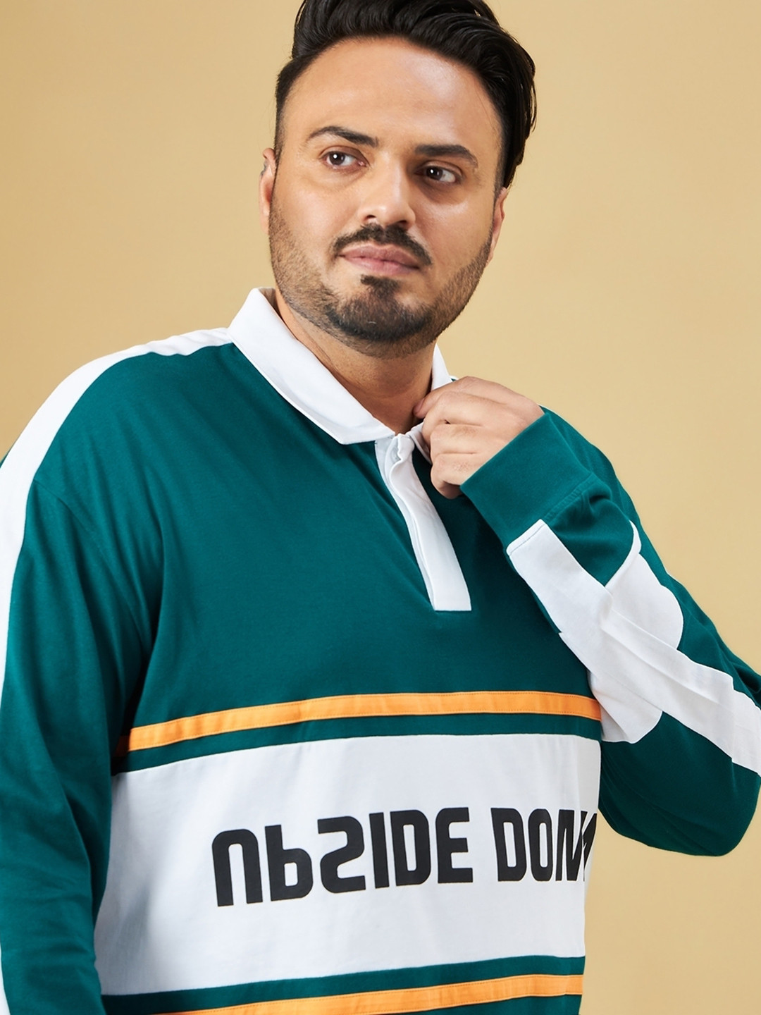 Bewakoof Plus Typography Printed Polo Collar Long Sleeves Cotton Oversized T-shirt, Green
Bewakoof Plus Typography Printed Polo Collar Long Sleeves Cotton Oversized T-shirt, Green