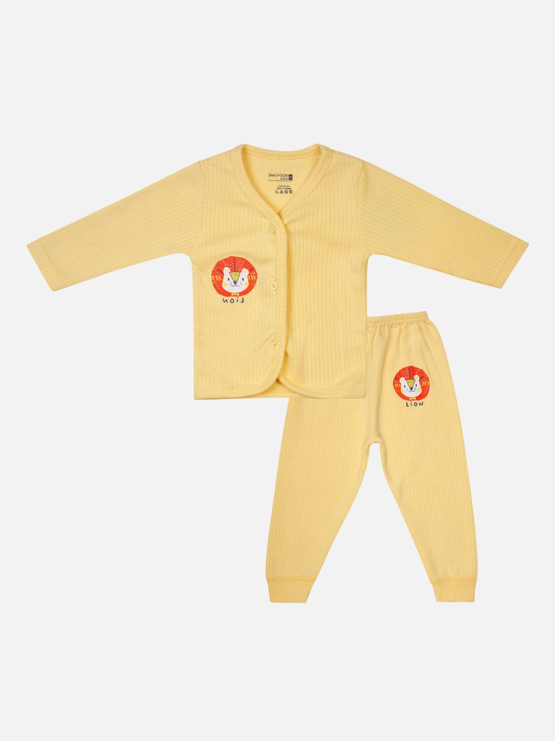 BODYCARE INSIDER Infants Pure Cotton Ribbed Thermal Top & Bottom Set, Yellow
BODYCARE INSIDER Infants Pure Cotton Ribbed Thermal Top & Bottom Set, Yellow