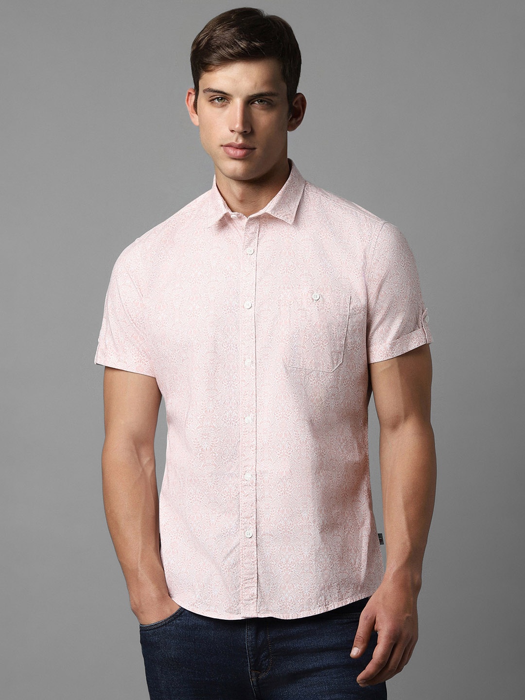 Louis Philippe Jeans Slim Fit Floral Printed Pure Cotton Casual Shirt, Pink
Louis Philippe Jeans Slim Fit Floral Printed Pure Cotton Casual Shirt, Pink