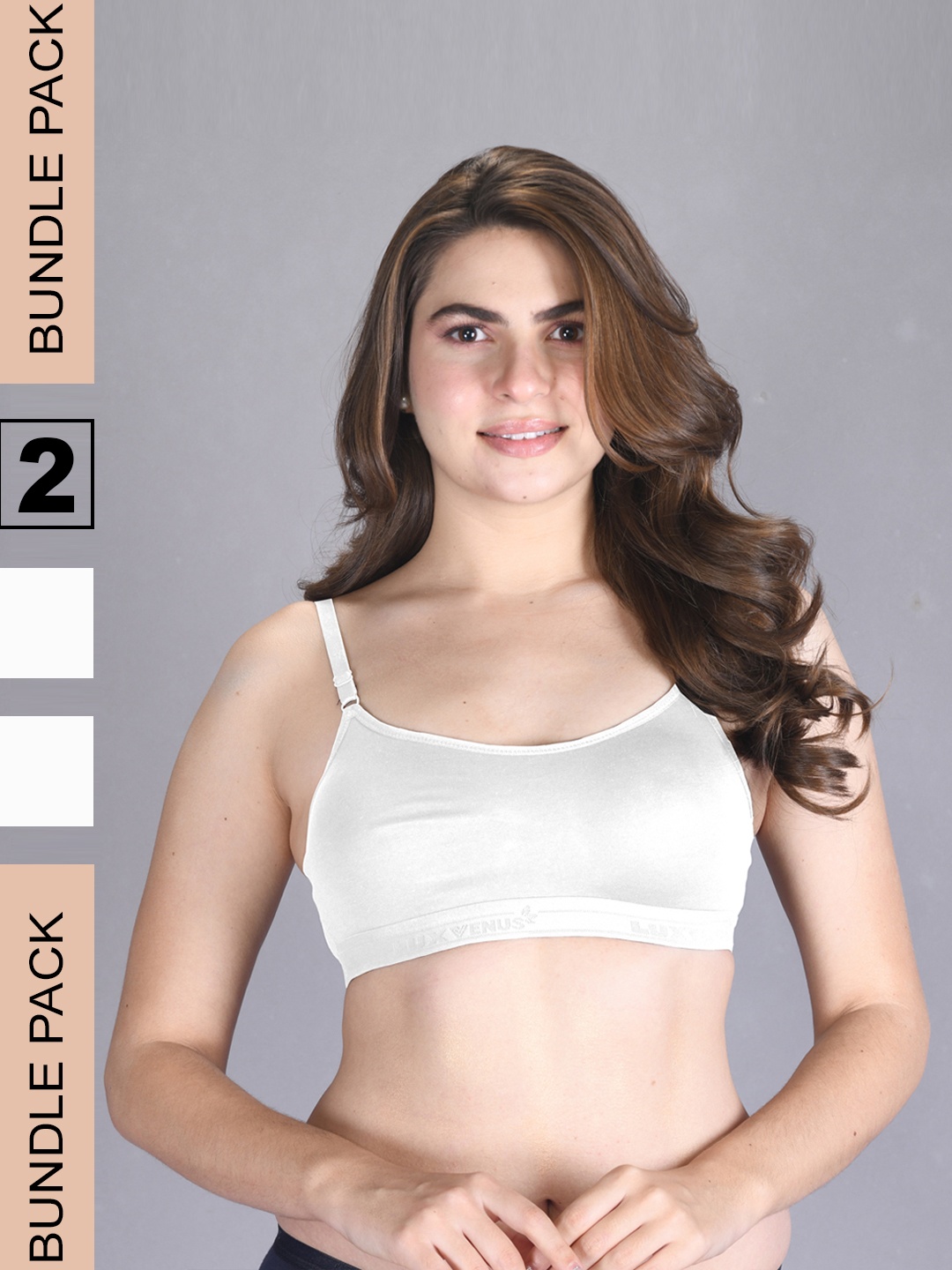 LUX VENUS Pack Of 2 Full Coverage Non Padded Pure Cotton Workout Bra With All Day Comfort, White
LUX VENUS Pack Of 2 Full Coverage Non Padded Pure Cotton Workout Bra With All Day Comfort, White