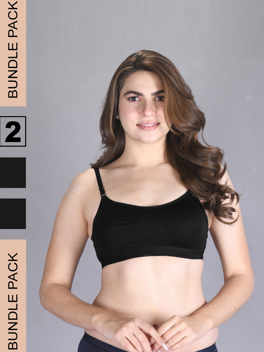 LUX VENUS Pack Of 2 Full Coverage Non-Wired Cotton Everyday Bra With All Day Comfort, Black
LUX VENUS Pack Of 2 Full Coverage Non-Wired Cotton Everyday Bra With All Day Comfort, Black