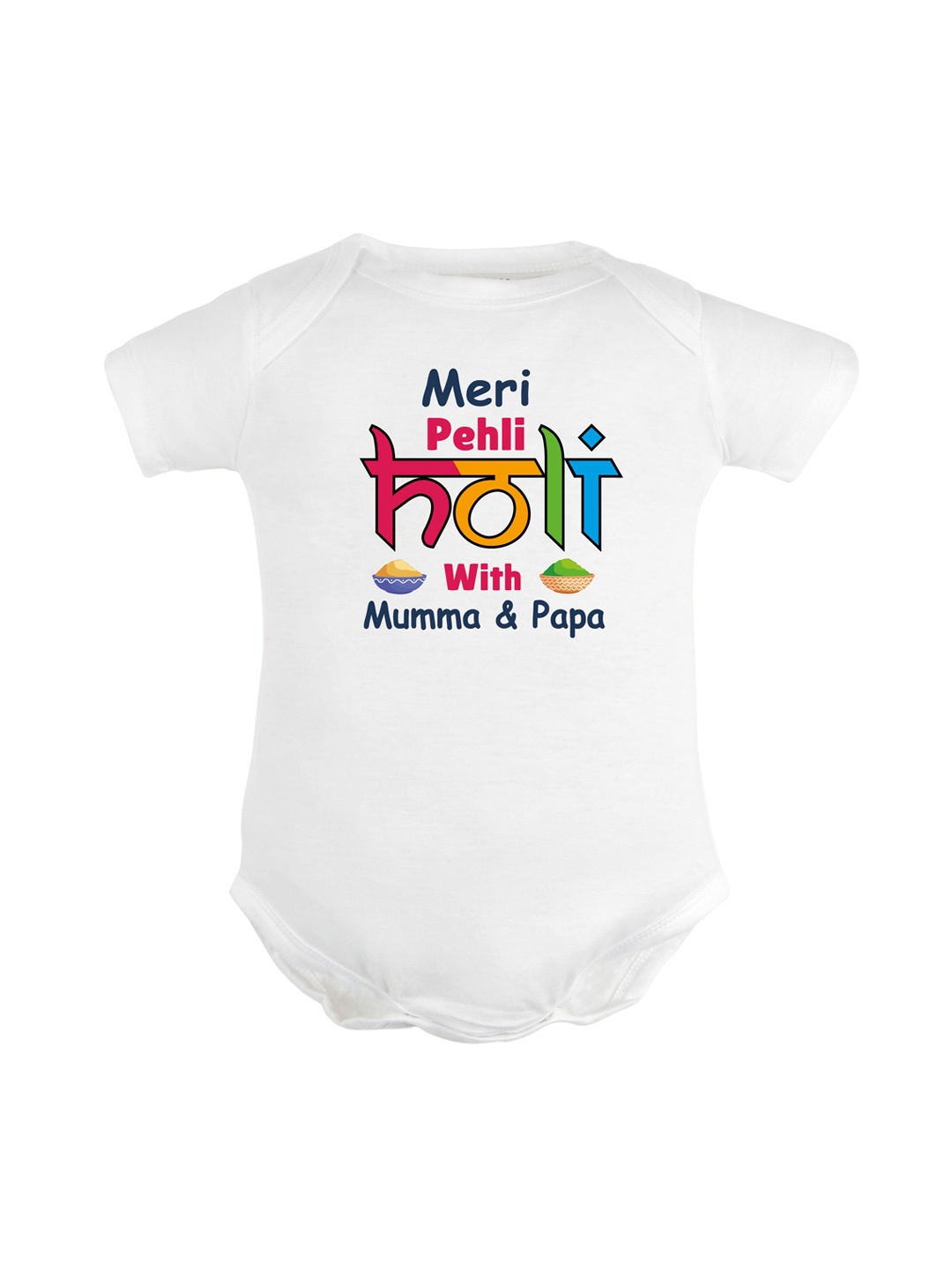 FFLIRTYGO Infants Meri Pehli Holi With Mumma & Papa Printed Cotton Bodysuit, White
FFLIRTYGO Infants Meri Pehli Holi With Mumma & Papa Printed Cotton Bodysuit, White