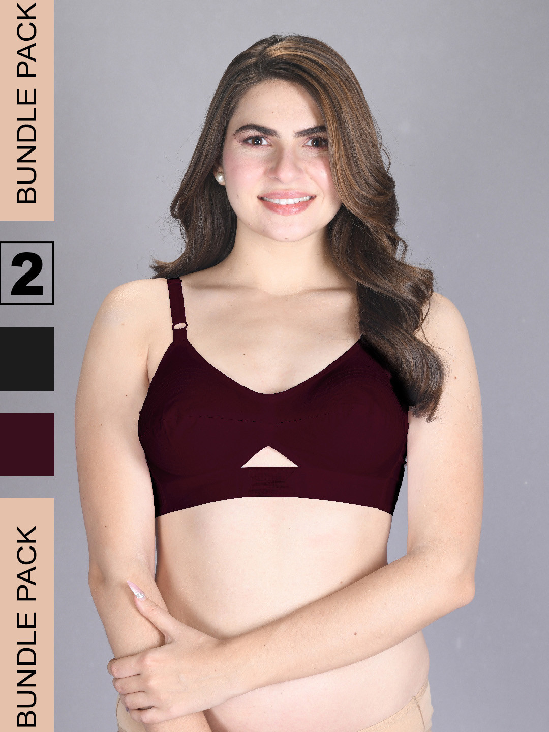 LUX VENUS Pack Of 2 Full Coverage Non-Wired Cotton Everyday Bra With All Day Comfort, Black
LUX VENUS Pack Of 2 Full Coverage Non-Wired Cotton Everyday Bra With All Day Comfort, Black