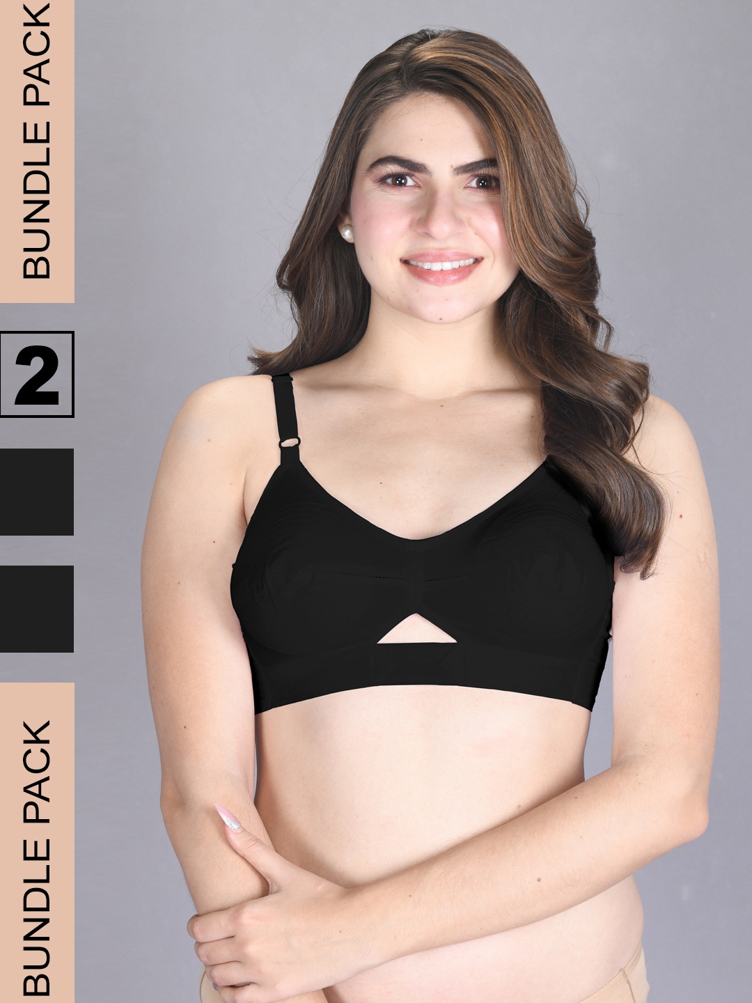 LUX VENUS Pack Of 2 Full Coverage Non Padded Pure Cotton Everyday Bra With All Day Comfort, Black
LUX VENUS Pack Of 2 Full Coverage Non Padded Pure Cotton Everyday Bra With All Day Comfort, Black