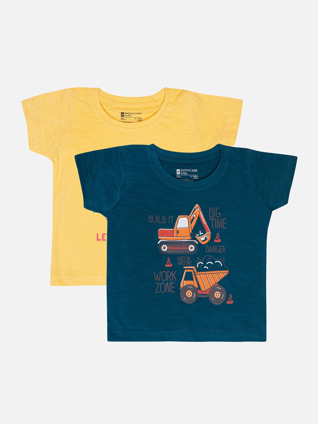 Bodycare Pack Of 2 Boys Typography Printed Round Neck Short Sleeves Cotton T-shirts, Yellow
Bodycare Pack Of 2 Boys Typography Printed Round Neck Short Sleeves Cotton T-shirts, Yellow