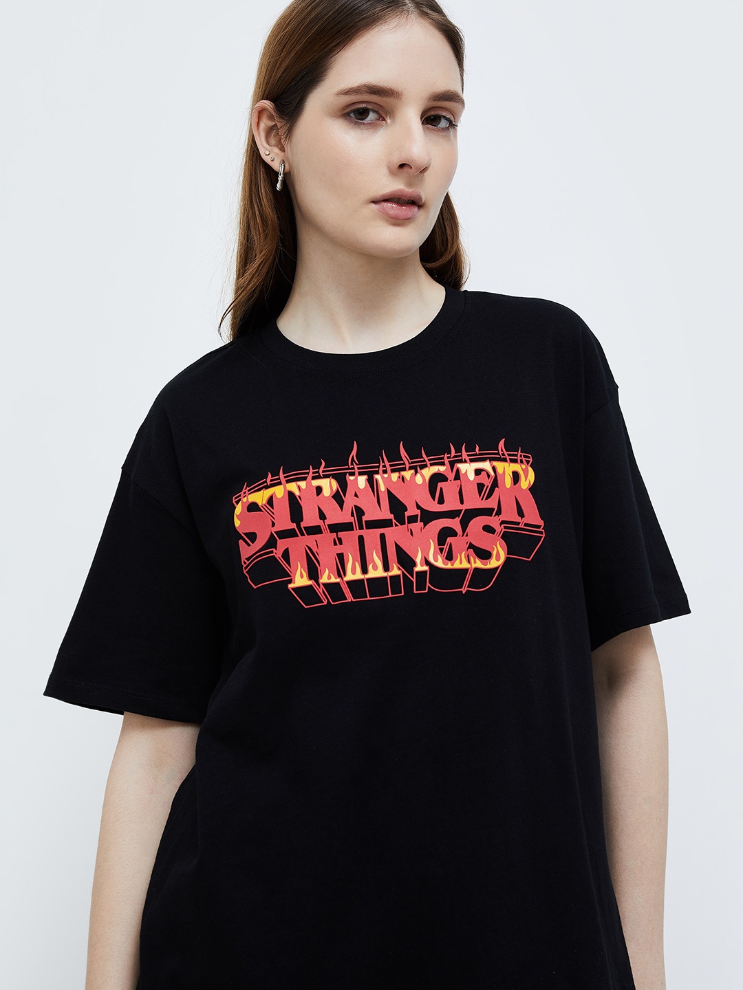 Ginger by Lifestyle Typography Printed Drop Shoulder Sleeves Pure Cotton T-shirt, Black
Ginger by Lifestyle Typography Printed Drop Shoulder Sleeves Pure Cotton T-shirt, Black