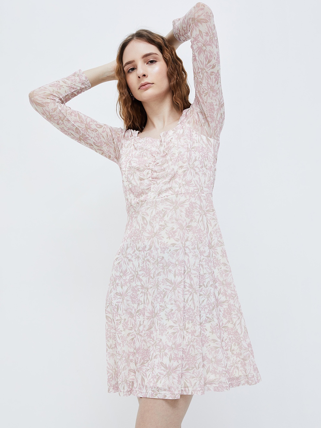 Ginger by Lifestyle Floral Printed Sweetheart Neck Long Sleeves Gathered Fit & Flare Dress, Pink
Ginger by Lifestyle Floral Printed Sweetheart Neck Long Sleeves Gathered Fit & Flare Dress, Pink