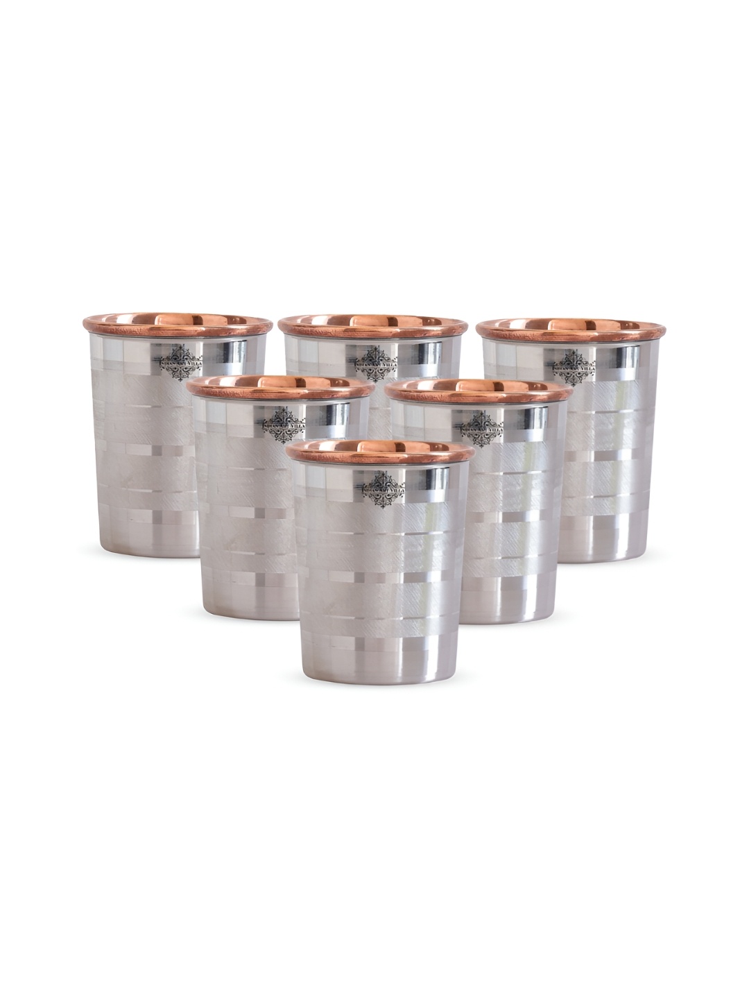INDIAN ART VILLA Brown and SilverToned 6 Pieces Copper Water or Juice Glass 250 ml each
INDIAN ART VILLA Brown and SilverToned 6 Pieces Copper Water or Juice Glass 250 ml each