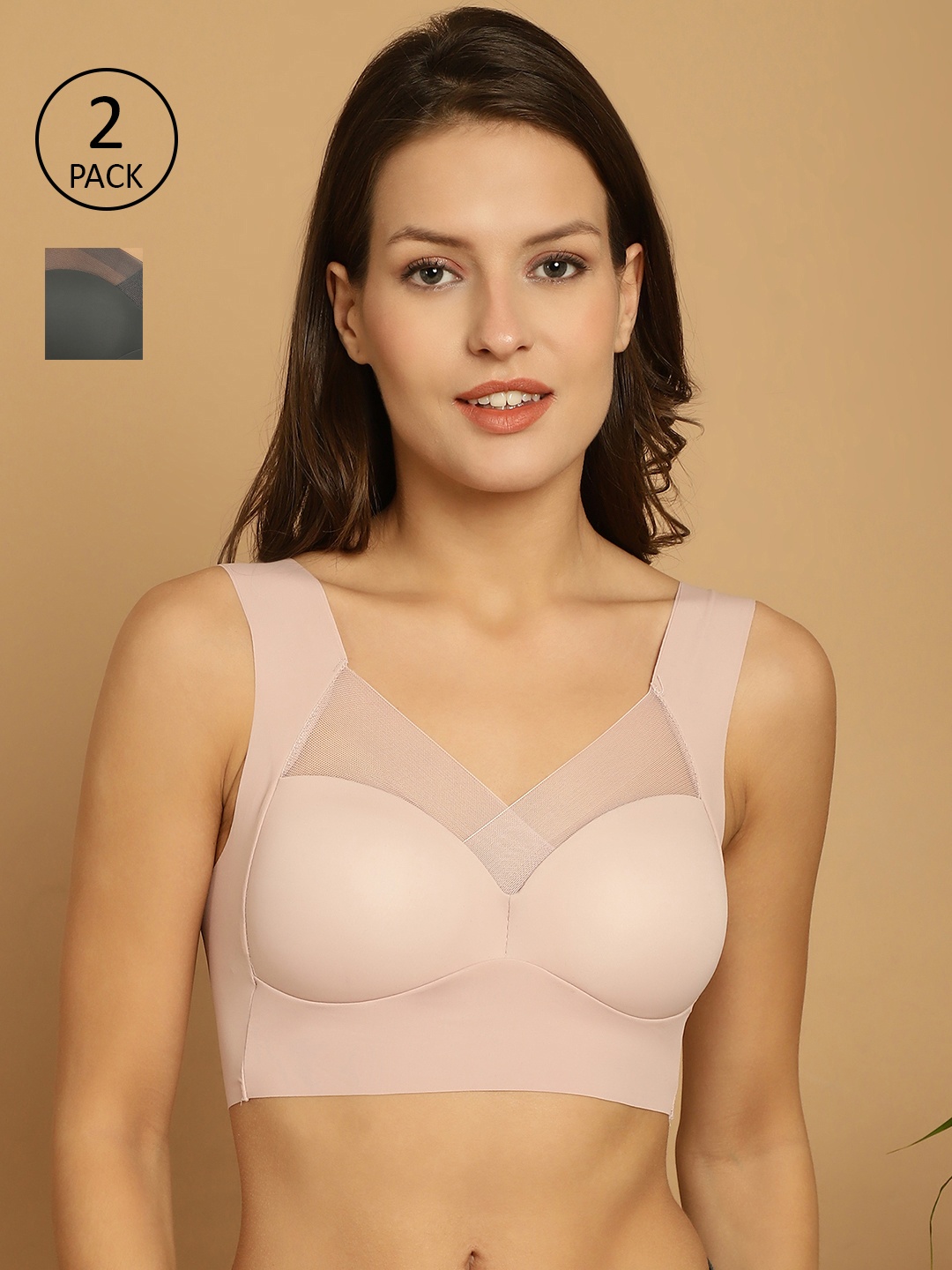 Friskers Pack Of 2 Full Coverage Lightly Padded Dry Fit Everyday Bra- All Day Comfort, Coral
Friskers Pack Of 2 Full Coverage Lightly Padded Dry Fit Everyday Bra- All Day Comfort, Coral