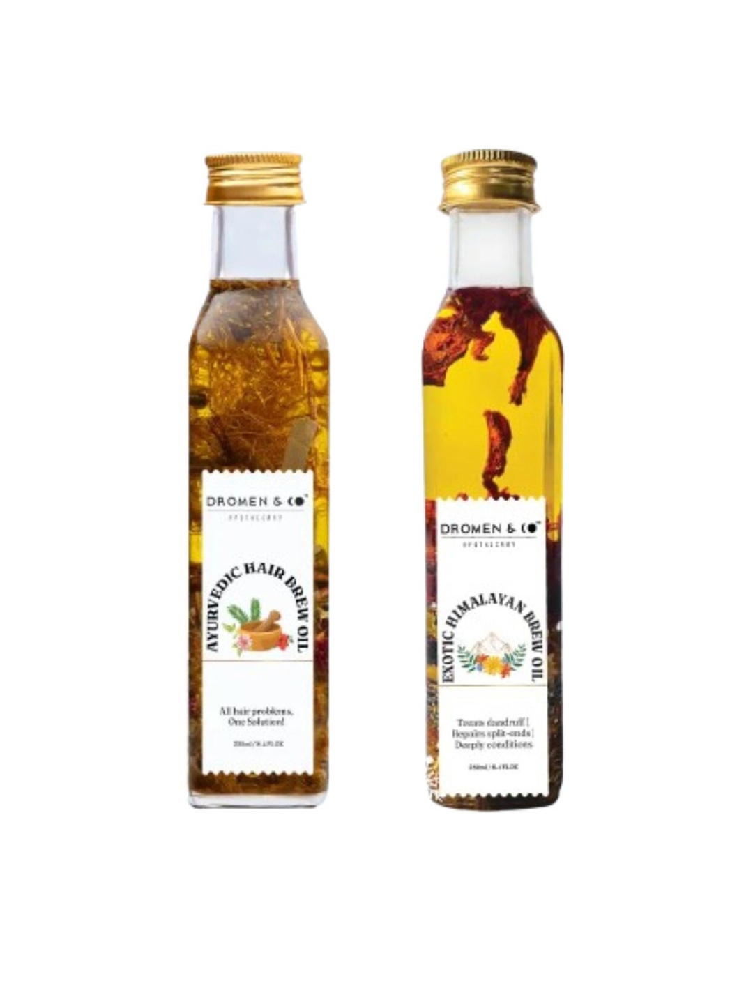 DROMEN & CO Set Of 2 Ayurvedic Hair Brew Oil & Exotic Himalayan Brew Oil - 250ml Each, Green
DROMEN & CO Set Of 2 Ayurvedic Hair Brew Oil & Exotic Himalayan Brew Oil - 250ml Each, Green