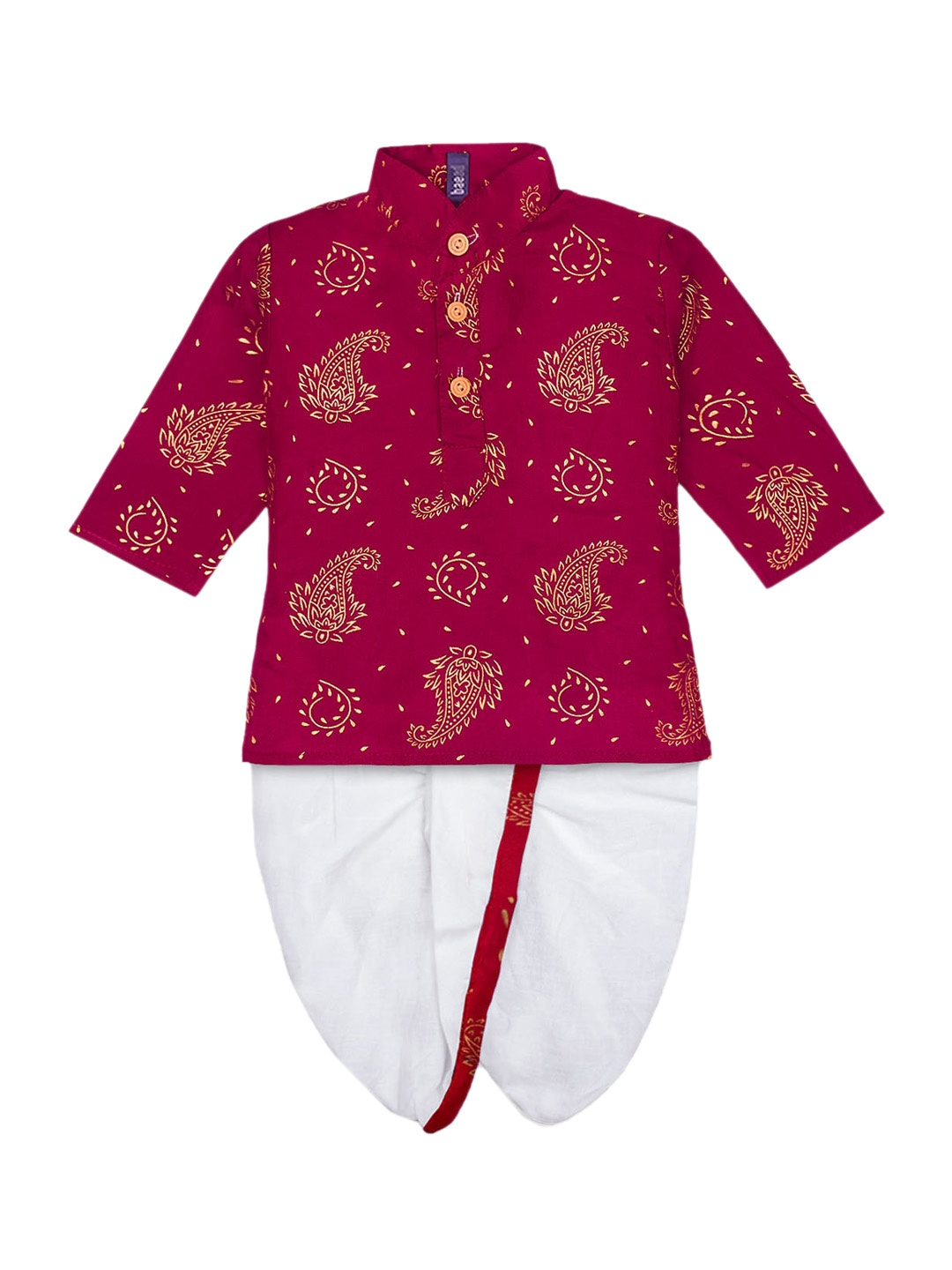 BAESD Boys Ethnic Motifs Embroidered Printed Regular Pure Cotton Kurta with Dhoti Pants, Maroon
BAESD Boys Ethnic Motifs Embroidered Printed Regular Pure Cotton Kurta with Dhoti Pants, Maroon