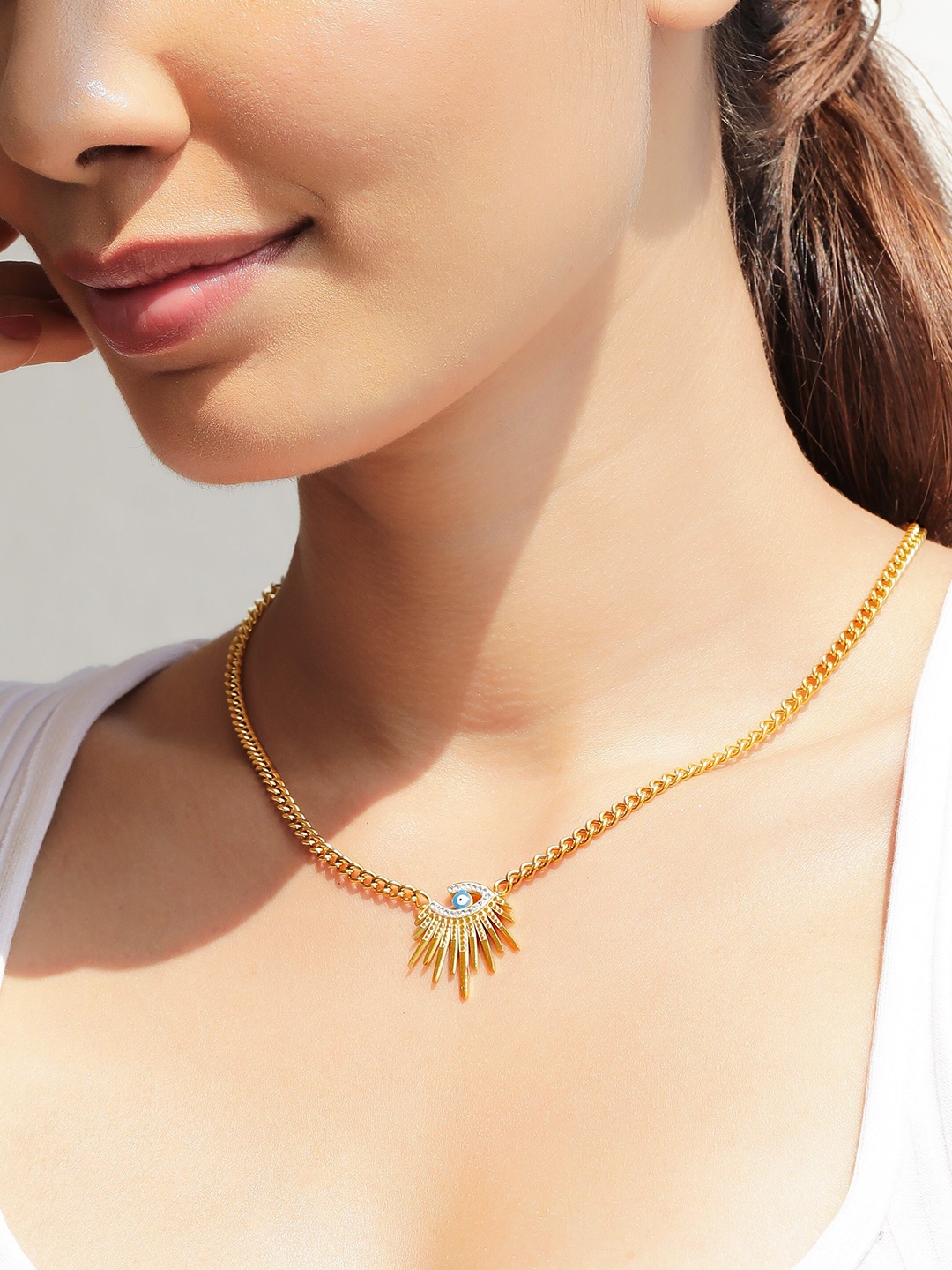 Rubans Voguish 18k Gold plated tarnish water proof stainless steel Infinite Shine necklace
Rubans Voguish 18k Gold plated tarnish water proof stainless steel Infinite Shine necklace