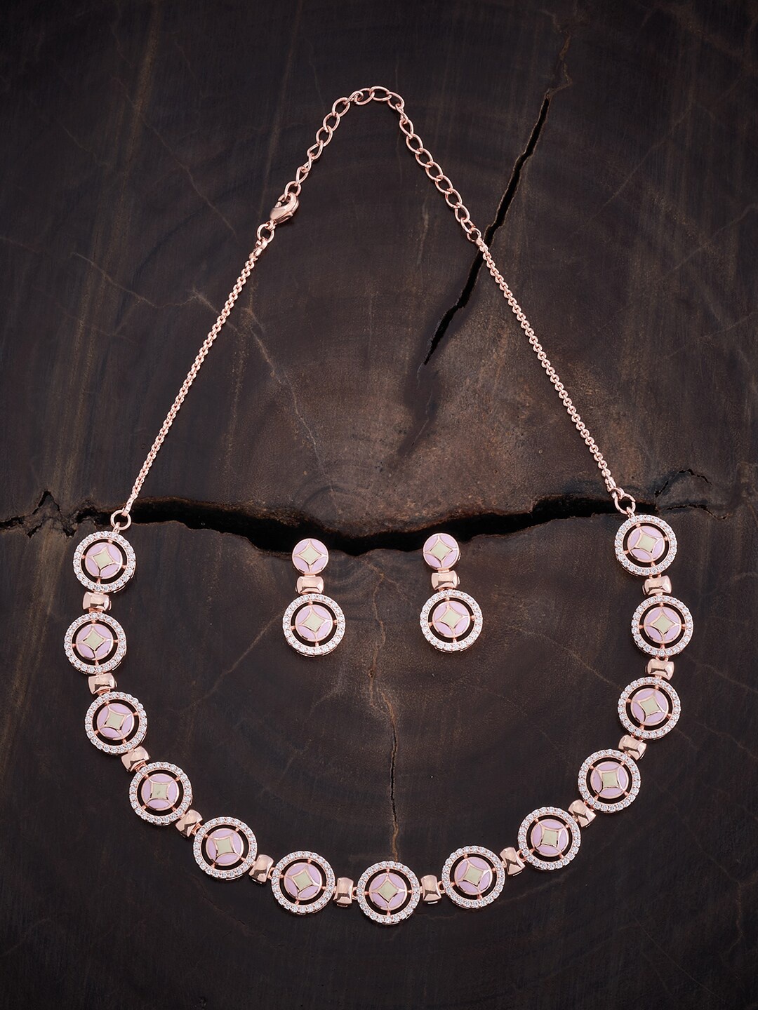 Kushal's Fashion Jewellery Rose Gold-Plated Cubic Zirconia Stone Studded Jewellery Set
Kushal's Fashion Jewellery Rose Gold-Plated Cubic Zirconia Stone Studded Jewellery Set