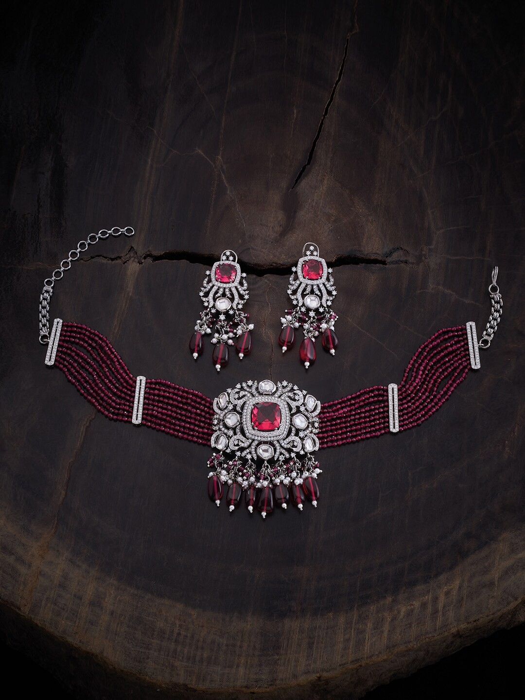 Kushal's Fashion Jewellery Rhodium Plated Cubic Zirconia Studded Jewellery Set, Silver
Kushal's Fashion Jewellery Rhodium Plated Cubic Zirconia Studded Jewellery Set, Silver