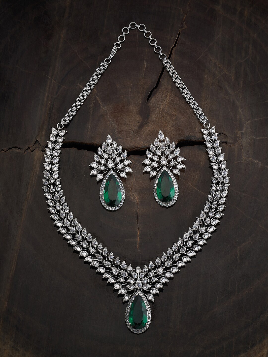 Kushal's Fashion Jewellery Rhodium Plated Cubic Zirconia Studded Jewellery Set, Silver
Kushal's Fashion Jewellery Rhodium Plated Cubic Zirconia Studded Jewellery Set, Silver