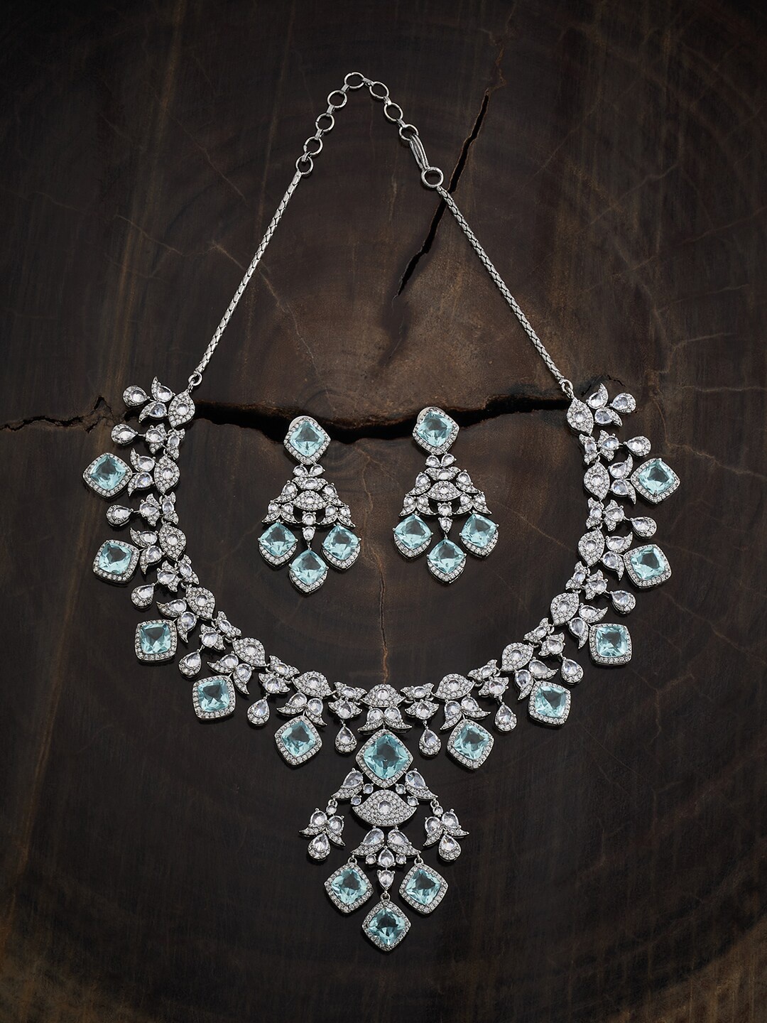 Kushal's Fashion Jewellery Rhodium Plated Cubic Zirconia Studded Jewellery Set, Silver
Kushal's Fashion Jewellery Rhodium Plated Cubic Zirconia Studded Jewellery Set, Silver