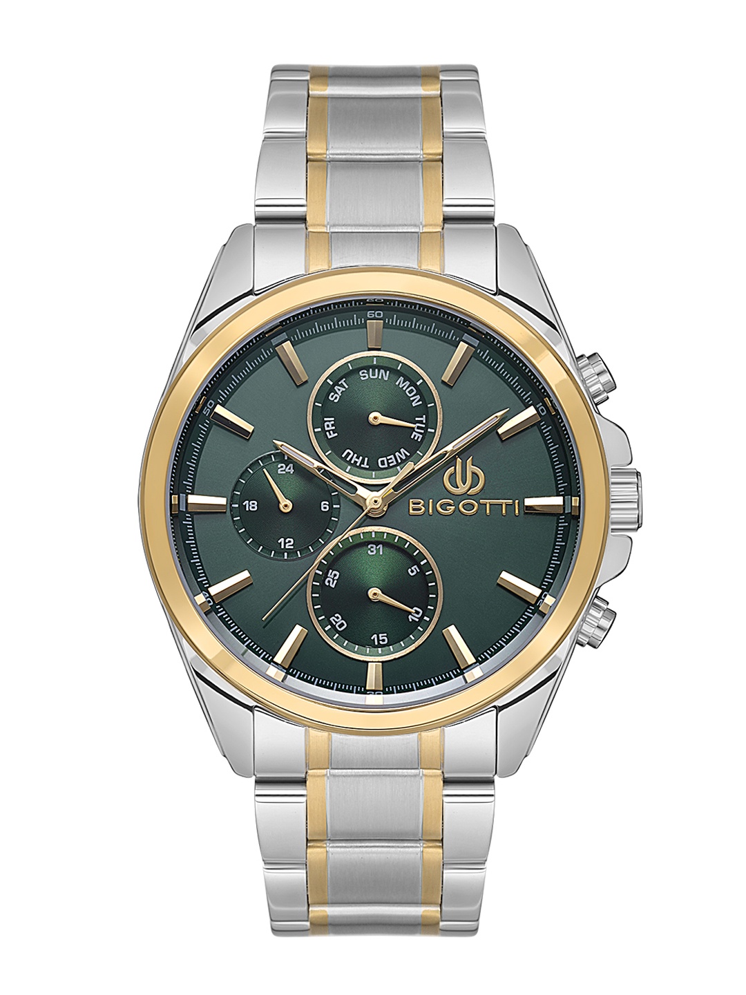 BIGOTTI Men Dial & Stainless Steel Bracelet Style Straps Analogue Watch BG.1.10545-3, Green
BIGOTTI Men Dial & Stainless Steel Bracelet Style Straps Analogue Watch BG.1.10545-3, Green