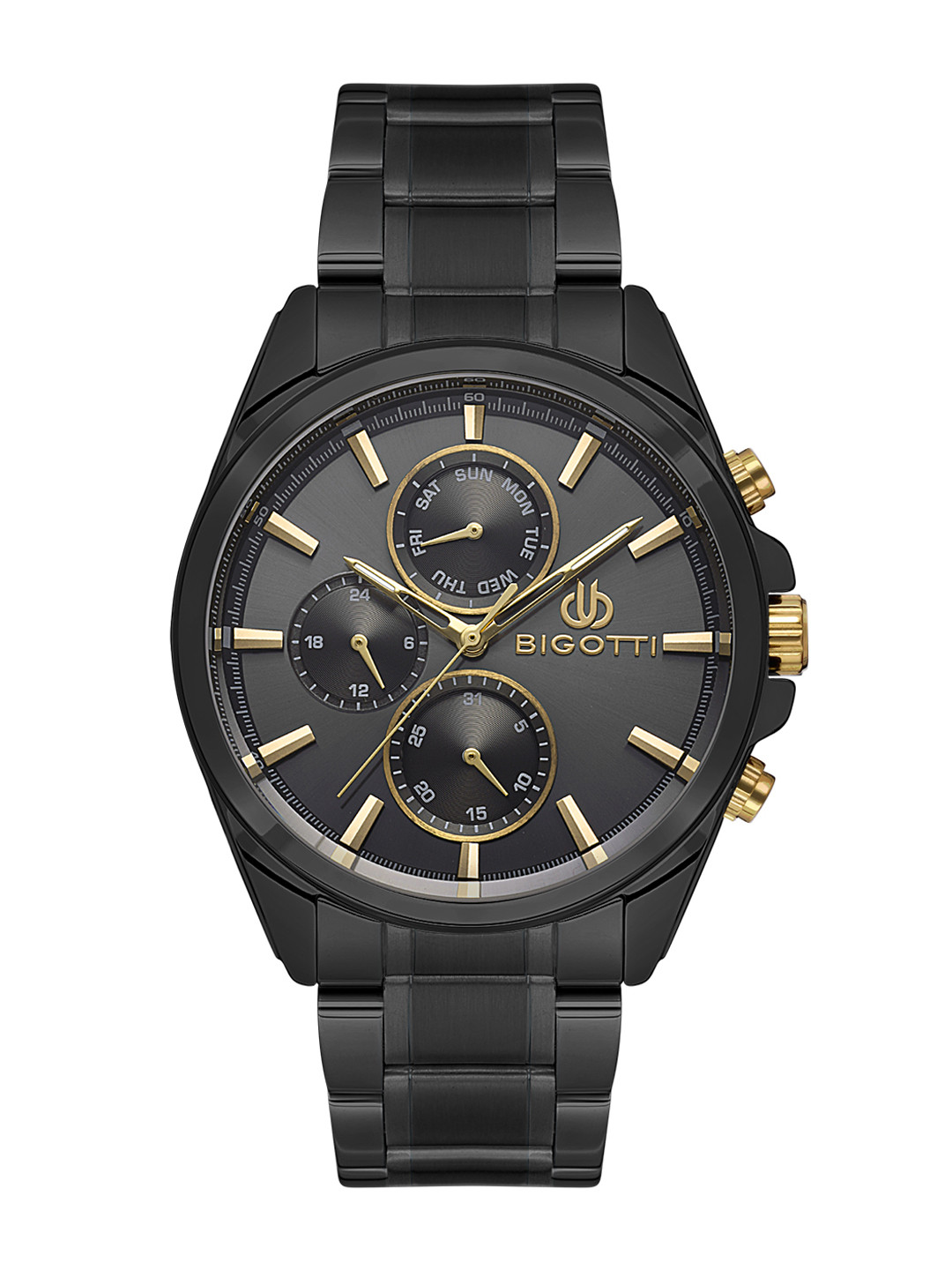 BIGOTTI Men Stainless Steel Bracelet Style Straps Analogue Watch BG.1.10545-5, Black
BIGOTTI Men Stainless Steel Bracelet Style Straps Analogue Watch BG.1.10545-5, Black