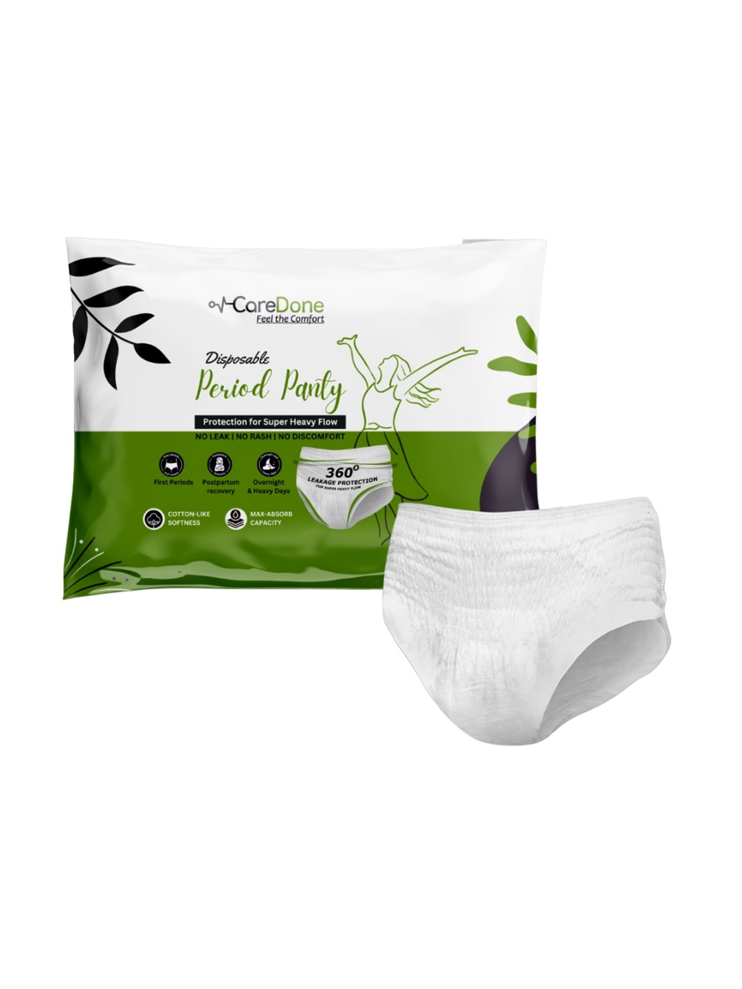 CareDone Cotton Very absorbent & Leakproof Period Panty NewCare-(WhiteNewPanty)-(S)-(8), White
CareDone Cotton Very absorbent & Leakproof Period Panty NewCare-(WhiteNewPanty)-(S)-(8), White