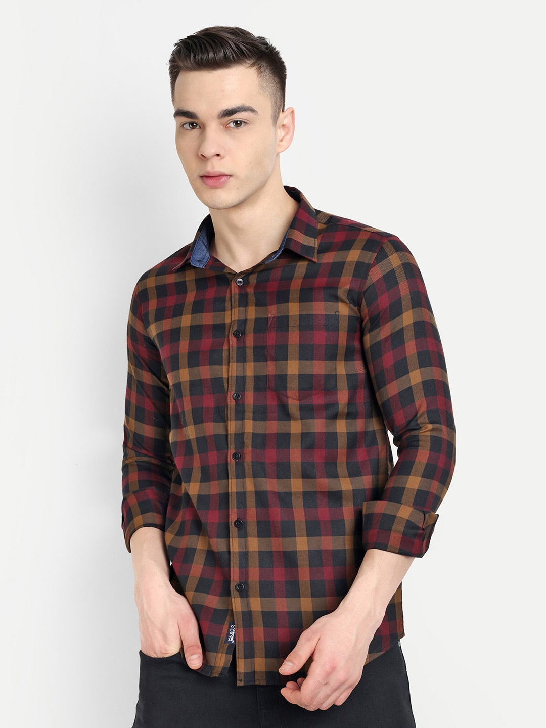 CARBONN CLOTH Tartan Checks Spread Collar Regular Fit Cotton Opaque Casual Shirt, Maroon
CARBONN CLOTH Tartan Checks Spread Collar Regular Fit Cotton Opaque Casual Shirt, Maroon