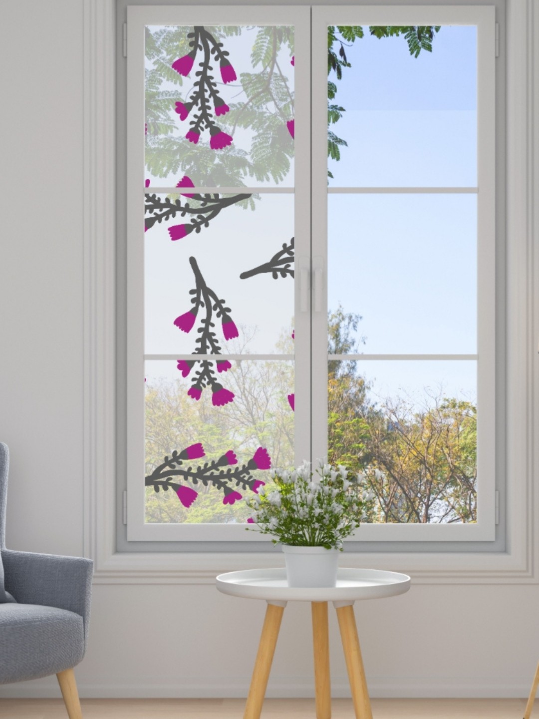 CVANU Grey and Purple Floral & Botanical Print Vinyl Self-Adhesive Window Film Sticker
CVANU Grey and Purple Floral & Botanical Print Vinyl Self-Adhesive Window Film Sticker
