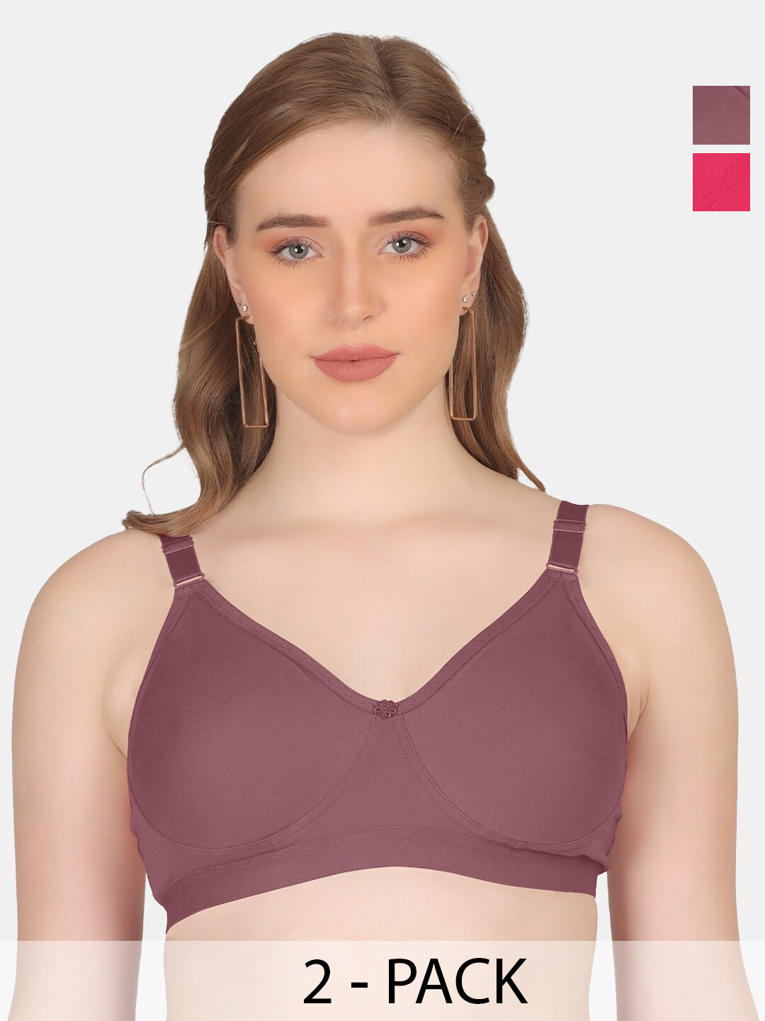 POOJA RAGENEE Pack Of 2 Full Coverage Anti Odour All Day Comfort Cotton Everyday Bras, Magenta
POOJA RAGENEE Pack Of 2 Full Coverage Anti Odour All Day Comfort Cotton Everyday Bras, Magenta