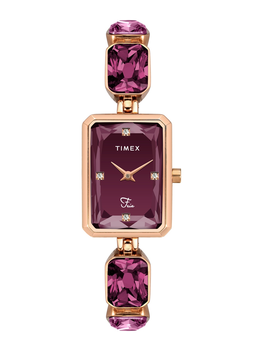 Timex Women Embellished Dial & Bracelet Style Straps Analogue Watch TWEL16903, Burgundy
Timex Women Embellished Dial & Bracelet Style Straps Analogue Watch TWEL16903, Burgundy