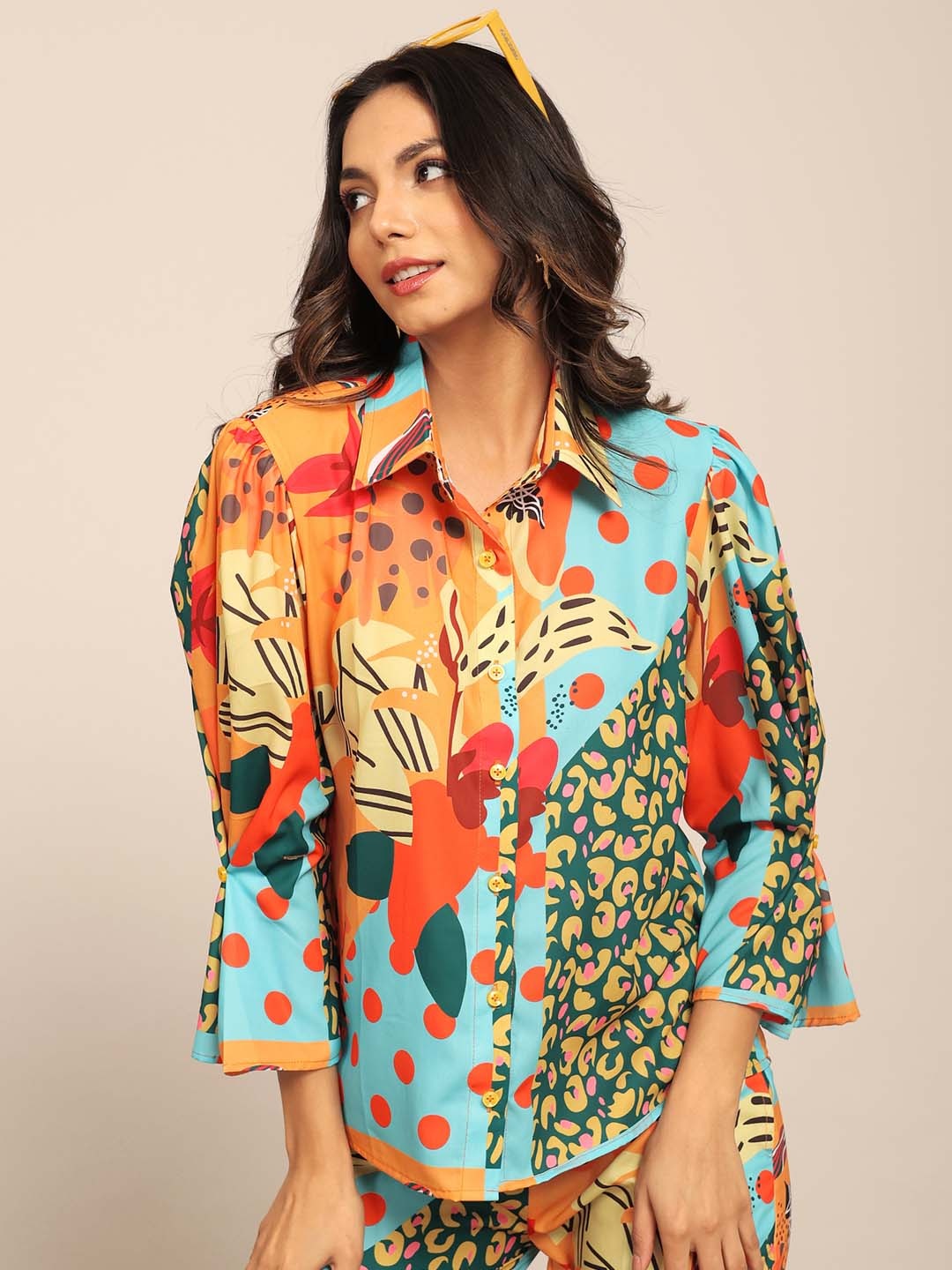 KAORI BY SHREYA AGARWAL Spread Collar Comfort Floral Printed Casual Georgette Shirt, Yellow
KAORI BY SHREYA AGARWAL Spread Collar Comfort Floral Printed Casual Georgette Shirt, Yellow
