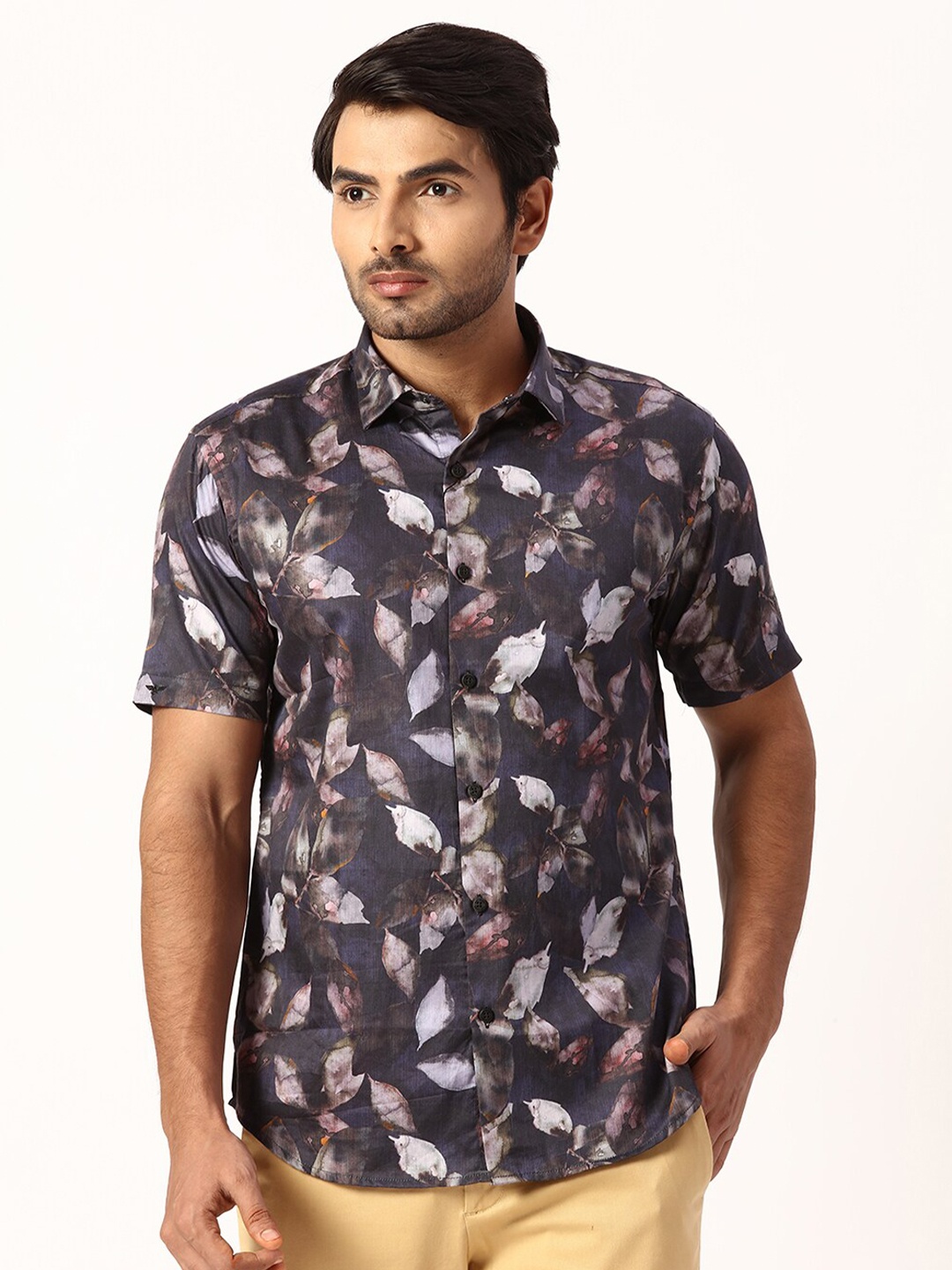 Park Avenue Spread Collar Short Sleeves Slim Fit Printed Casual Cotton Shirt, Violet
Park Avenue Spread Collar Short Sleeves Slim Fit Printed Casual Cotton Shirt, Violet