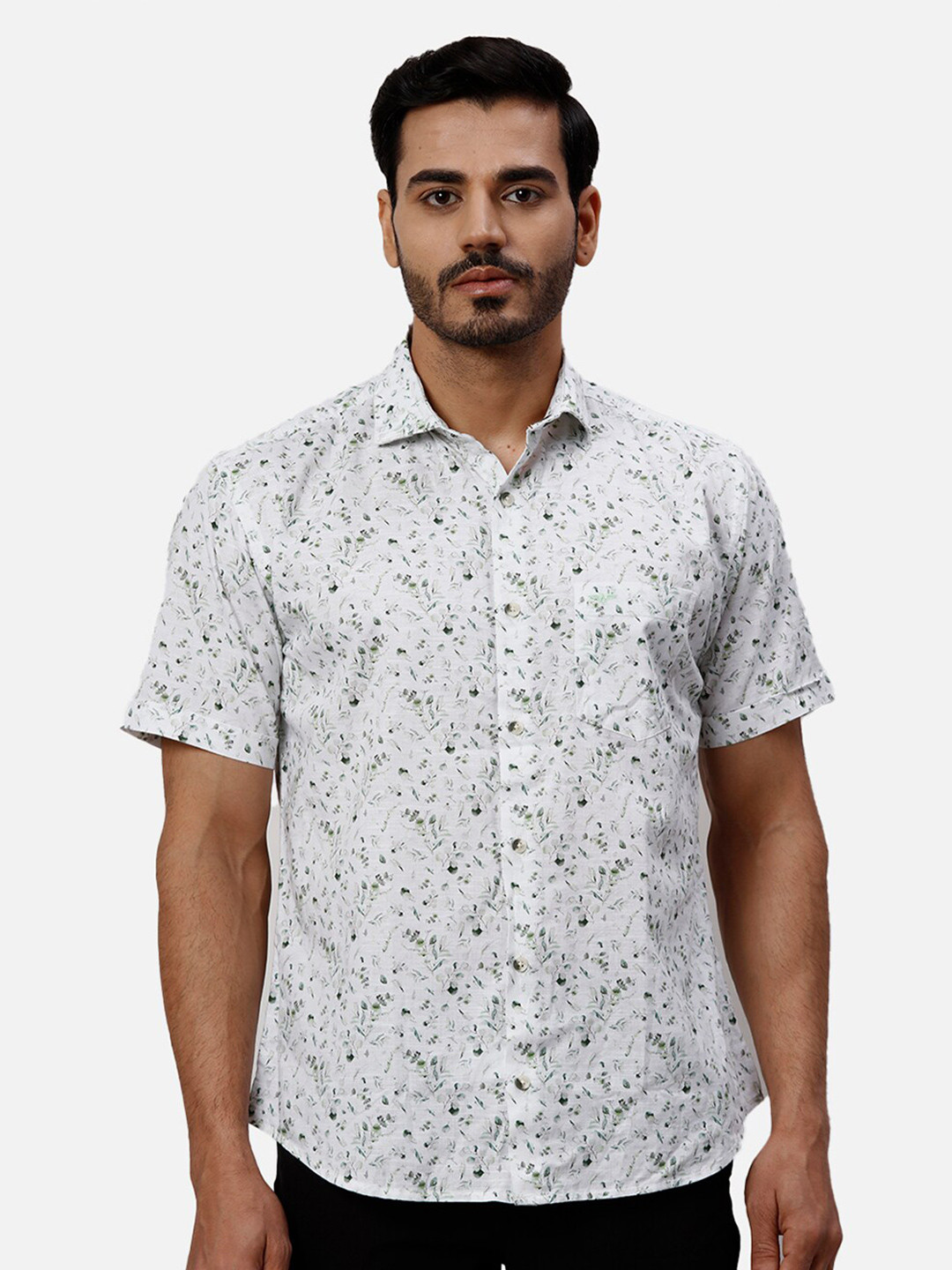 Park Avenue Floral Printed Cotton Spread Collar Slim Fit Curved Casual Shirt, Green
Park Avenue Floral Printed Cotton Spread Collar Slim Fit Curved Casual Shirt, Green