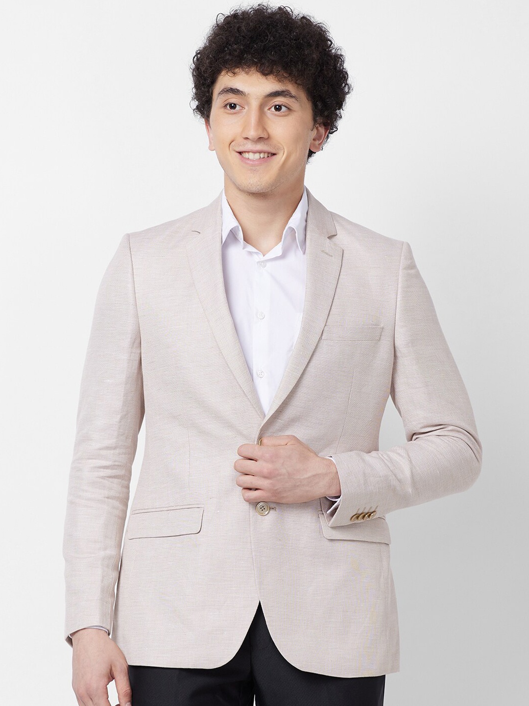 Raymond Self Design Contemporary-Fit Single Breasted Cotton Linen Formal Blazer, Beige
Raymond Self Design Contemporary-Fit Single Breasted Cotton Linen Formal Blazer, Beige