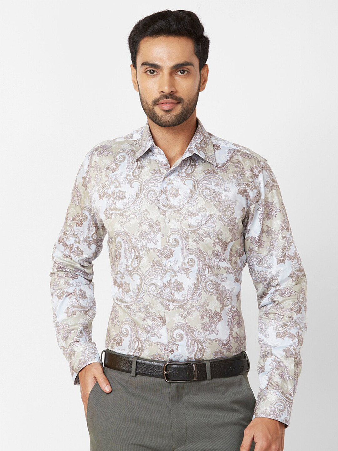 Raymond Button-Down Collar Long Sleeves Printed Regular-Fit Cotton Formal Shirt, Beige
Raymond Button-Down Collar Long Sleeves Printed Regular-Fit Cotton Formal Shirt, Beige
