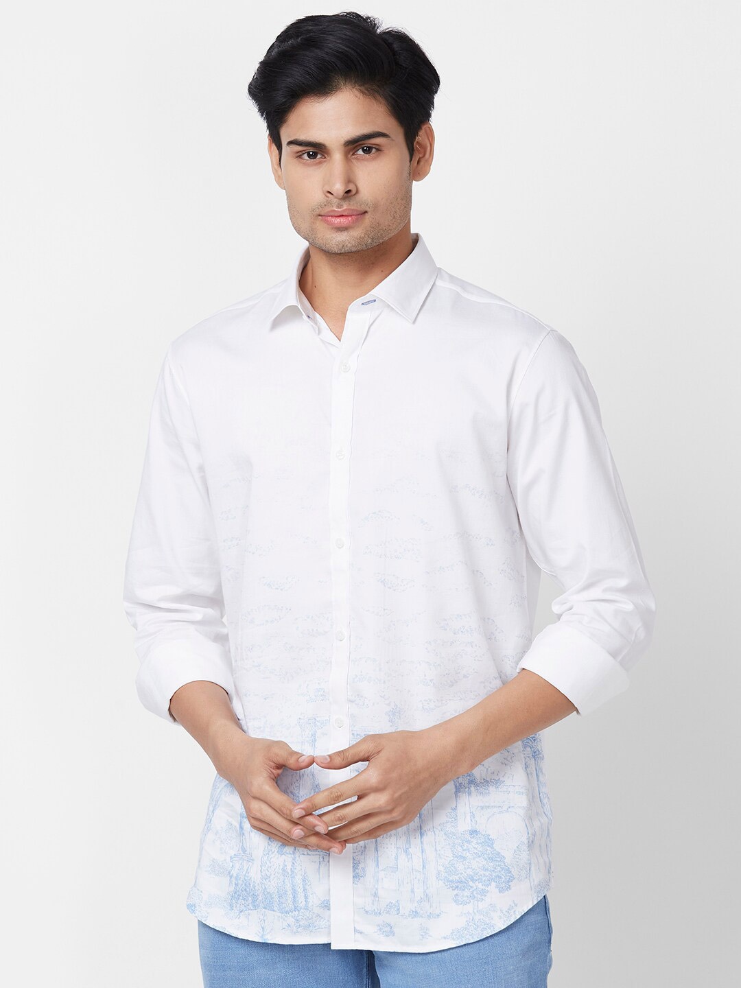 Raymond Spread Collar Long Sleeves Abstract Printed Regular Fit Cotton Formal Shirt, Blue
Raymond Spread Collar Long Sleeves Abstract Printed Regular Fit Cotton Formal Shirt, Blue