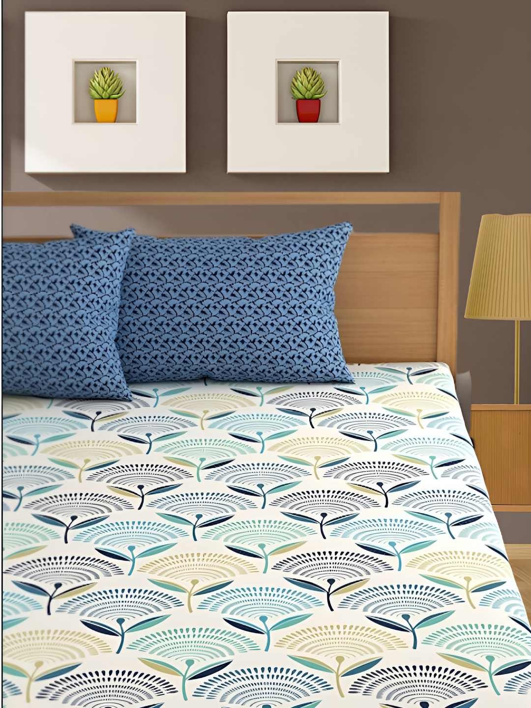 Bajo's White & Blue Floral Printed Cotton 300 TC King Bedsheet With 2 Pillow Covers
Bajo's White & Blue Floral Printed Cotton 300 TC King Bedsheet With 2 Pillow Covers