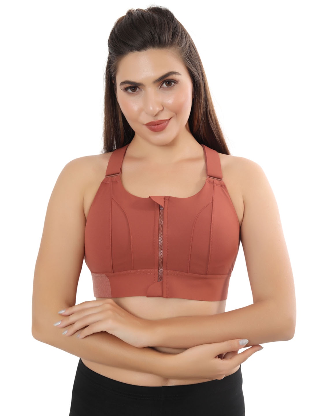 FABLUK Plus Size Full Coverage Lightly Padded High Support Moisture Wicking Workout Bra, Brown
FABLUK Plus Size Full Coverage Lightly Padded High Support Moisture Wicking Workout Bra, Brown