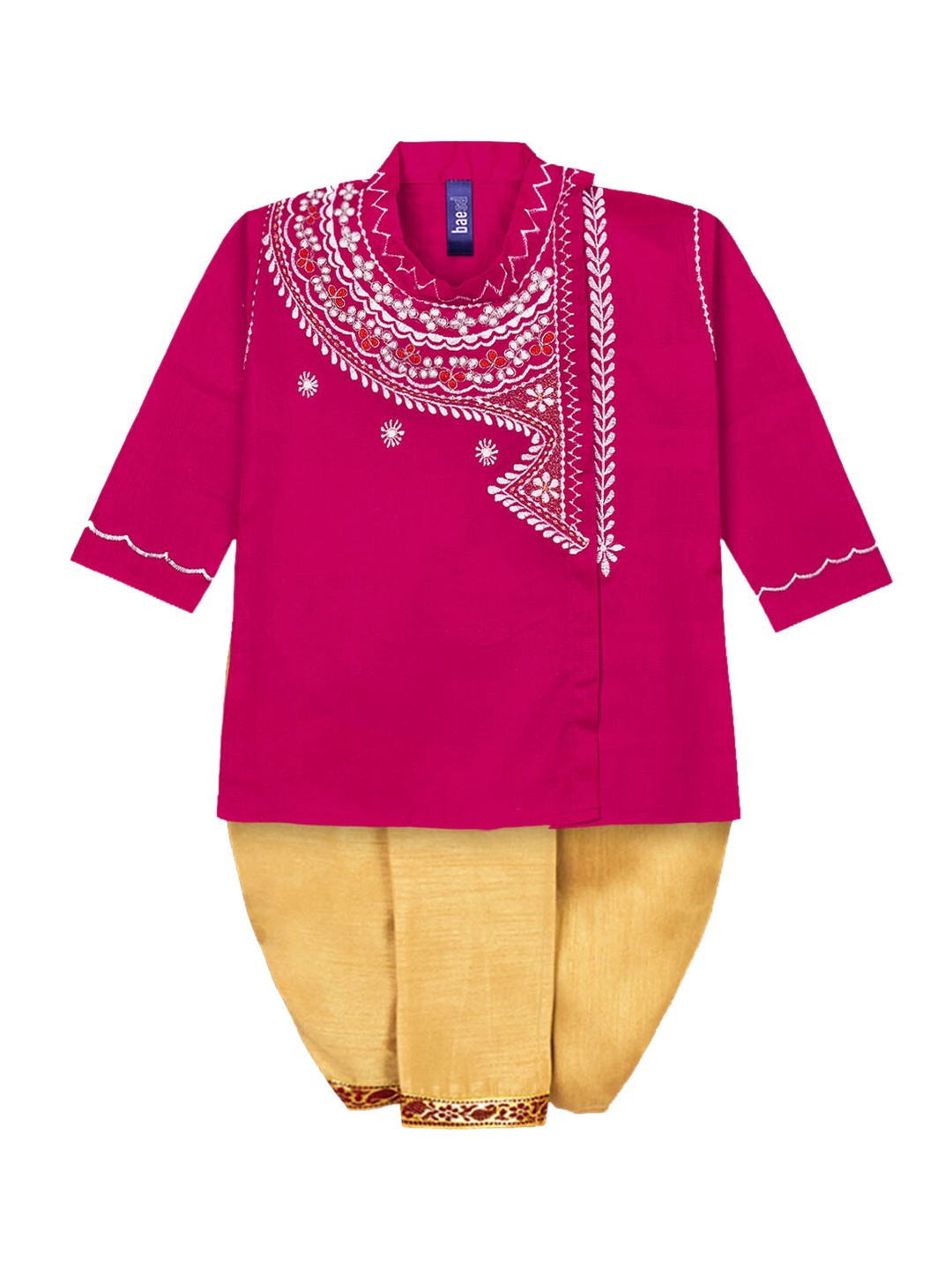 BAESD Boys Ethnic Motifs Embroidered Thread Work Pure Cotton Kurta with Dhoti Pant, Maroon
BAESD Boys Ethnic Motifs Embroidered Thread Work Pure Cotton Kurta with Dhoti Pant, Maroon
