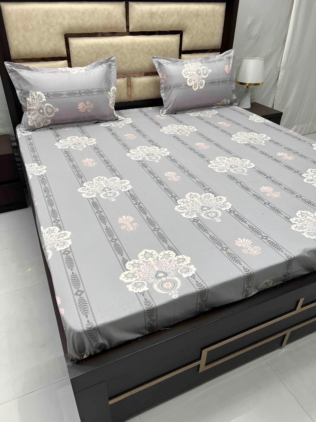 Pure Decor Cotton Queen Size Double Bed Bedsheet With 2 Pillow Covers 2.28m X 2.54m, Grey
Pure Decor Cotton Queen Size Double Bed Bedsheet With 2 Pillow Covers 2.28m X 2.54m, Grey