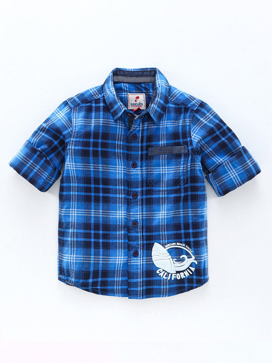 JusCubs Boys Premium Tartan Checked Spread Collar Long Roll up Sleeves Casual Shirt, Blue
JusCubs Boys Premium Tartan Checked Spread Collar Long Roll up Sleeves Casual Shirt, Blue
