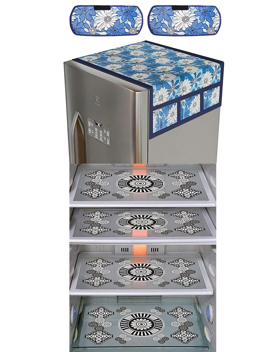 Dakshya Industries Blue & White 7 Pieces Floral Printed Refrigerator Covers, Transparent
Dakshya Industries Blue & White 7 Pieces Floral Printed Refrigerator Covers, Transparent