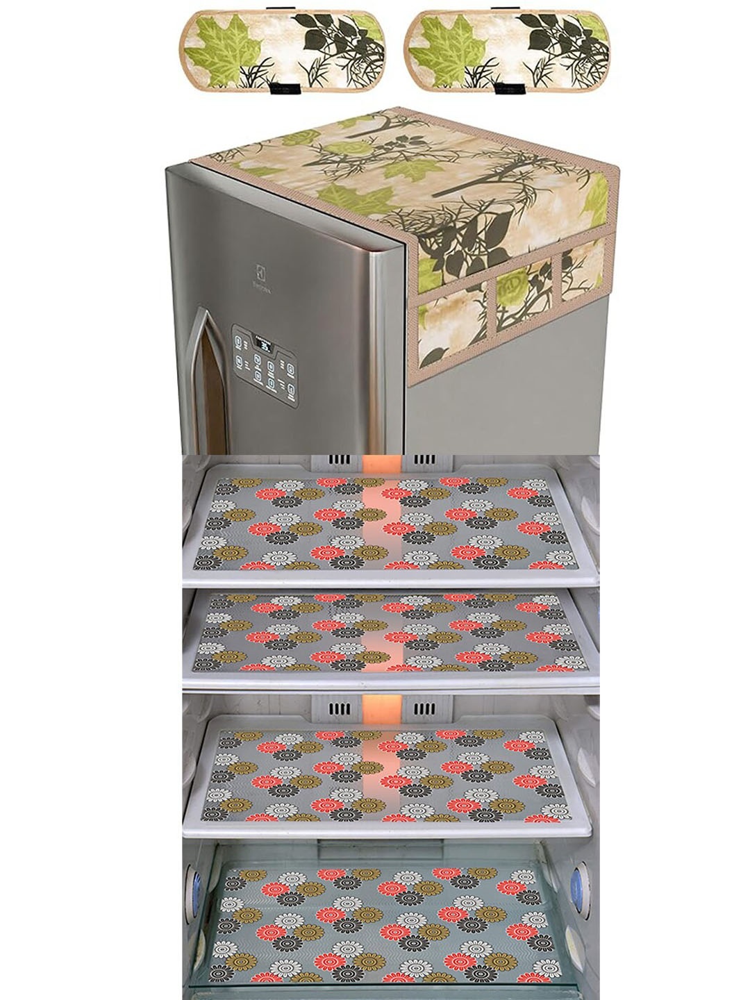 Dakshya Industries 7-Pcs Green & White Printed Refrigerator Appliance Covers, Beige
Dakshya Industries 7-Pcs Green & White Printed Refrigerator Appliance Covers, Beige
