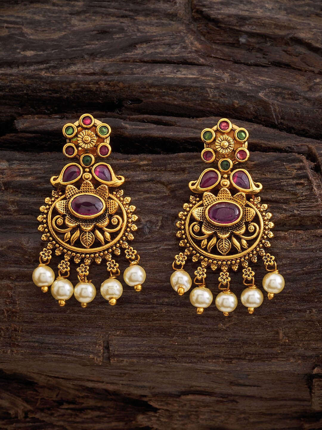 Kushal's Fashion Jewellery Gold-Plated Stones Studded & Beads Beaded Classic Drop Earrings
Kushal's Fashion Jewellery Gold-Plated Stones Studded & Beads Beaded Classic Drop Earrings