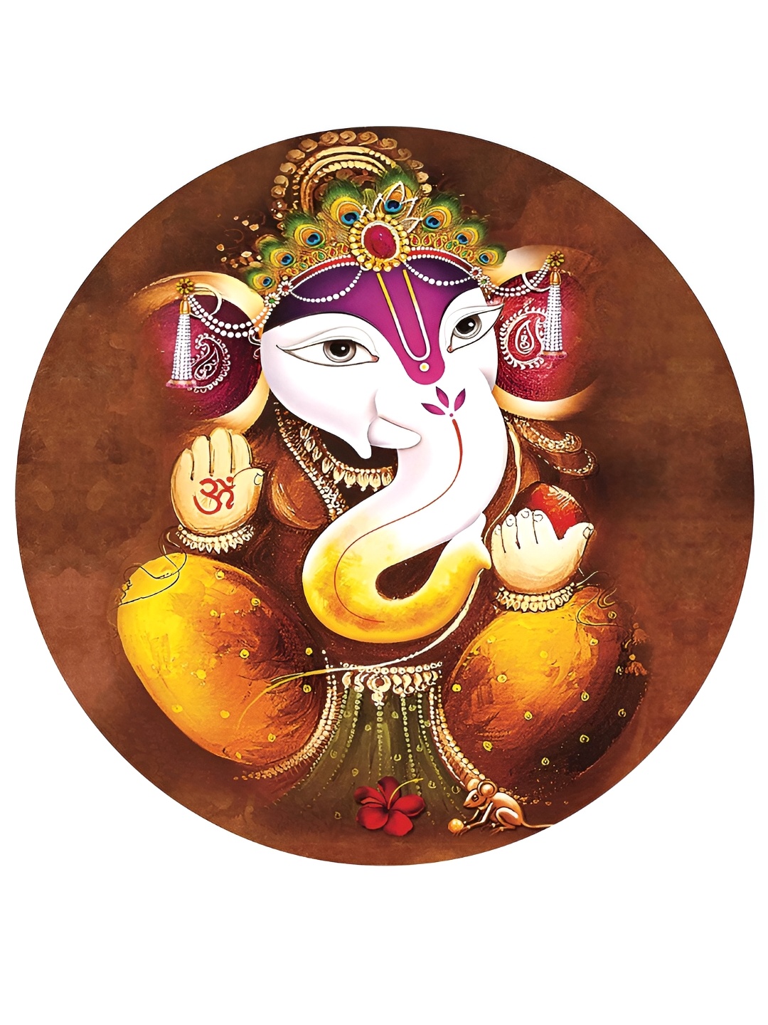 REAL ART Yellow & Brown 3 Pcs Lord Ganesha Buddha Painted Ceramic Hanging Wall Plates
REAL ART Yellow & Brown 3 Pcs Lord Ganesha Buddha Painted Ceramic Hanging Wall Plates