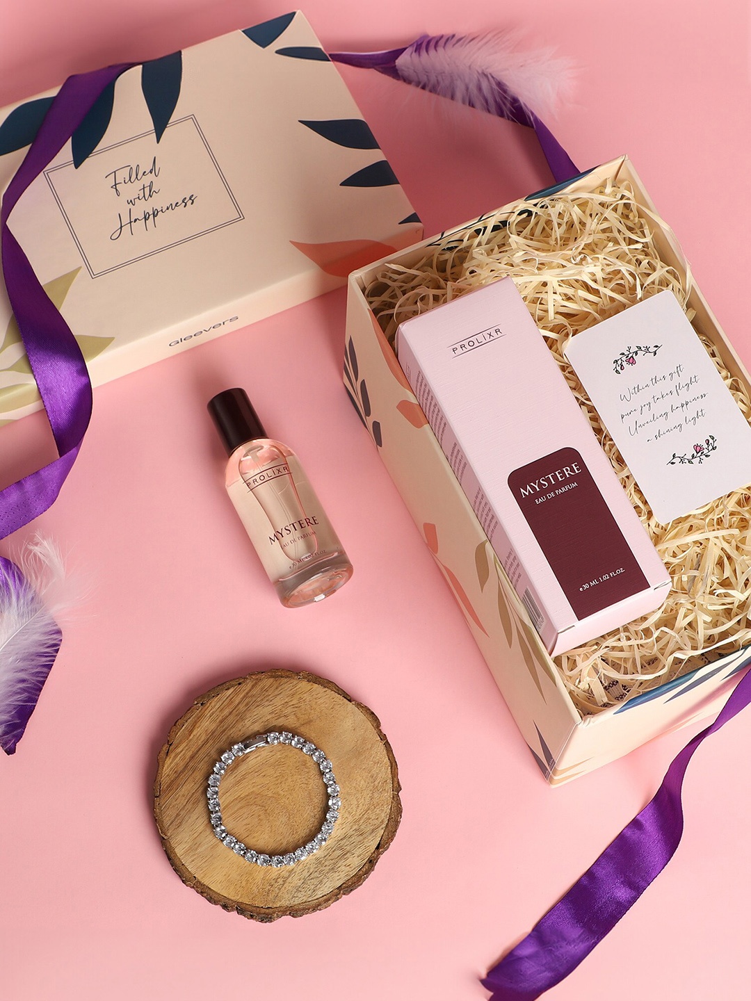 Gleevers Mystere Long Lasting Eau de Parfum 30ml & Silver-Plated Stone-Studded Bracelet, Pink
Gleevers Mystere Long Lasting Eau de Parfum 30ml & Silver-Plated Stone-Studded Bracelet, Pink