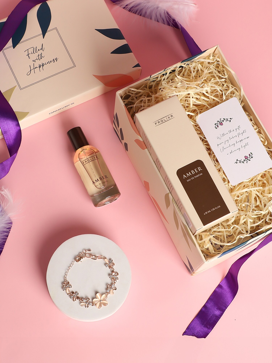 Gleevers Amber Long Lasting Eau de Parfum 30ml & Rose Gold-Toned Stone-Studded Bracelet, Beige
Gleevers Amber Long Lasting Eau de Parfum 30ml & Rose Gold-Toned Stone-Studded Bracelet, Beige