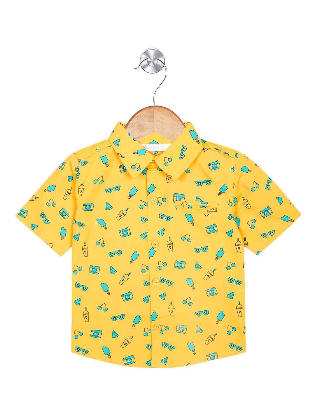 Budding Bees Boys Graphic Printed Cotton Spread Collar Opaque Casual Shirt, Yellow
Budding Bees Boys Graphic Printed Cotton Spread Collar Opaque Casual Shirt, Yellow