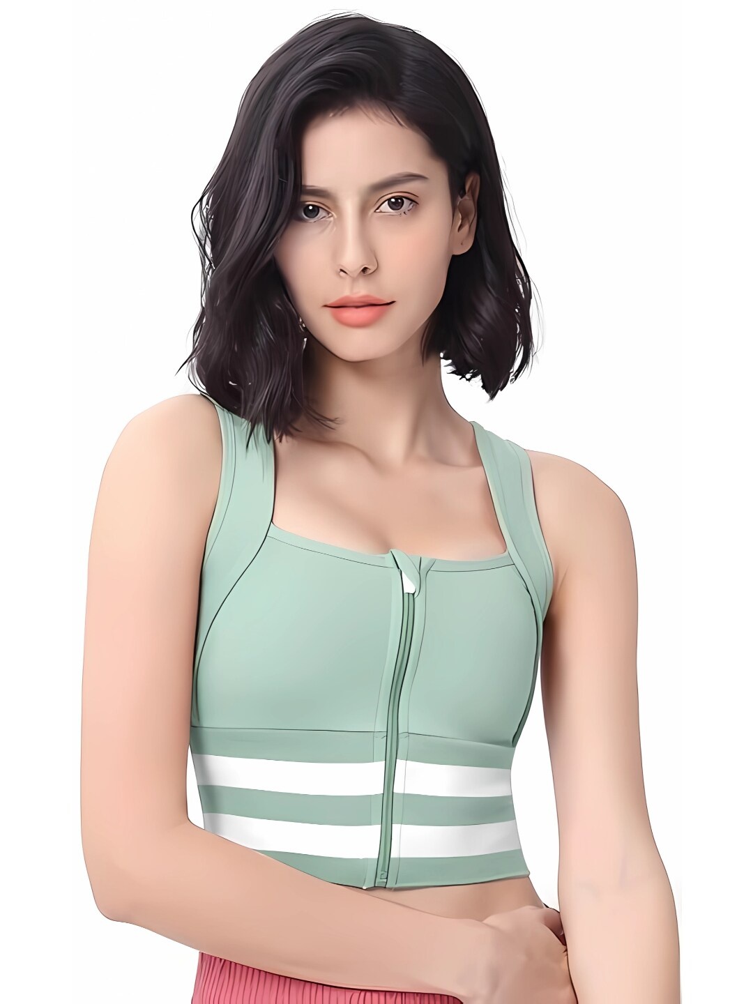 FABLUK Full Coverage Lightly Padded Super Support Dry Fit Workout Bra With Side Shaper, Green
FABLUK Full Coverage Lightly Padded Super Support Dry Fit Workout Bra With Side Shaper, Green